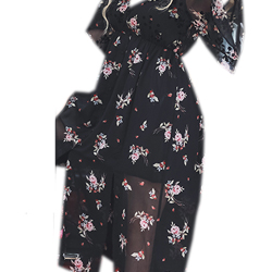 Zara Maxi Dress Black/Floral